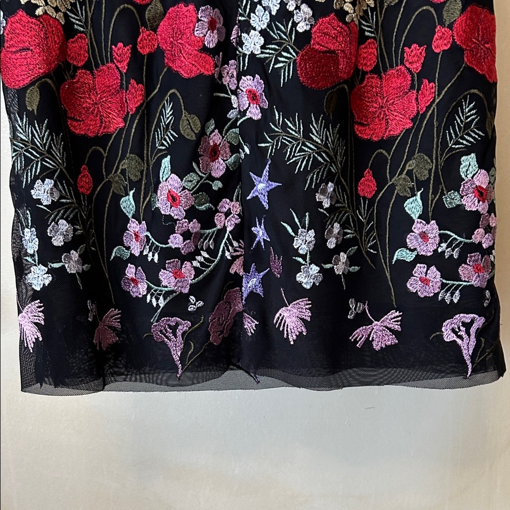 Dress the Population Black Floral Embroidered Mini Dress size XS - Picture 9 of 11